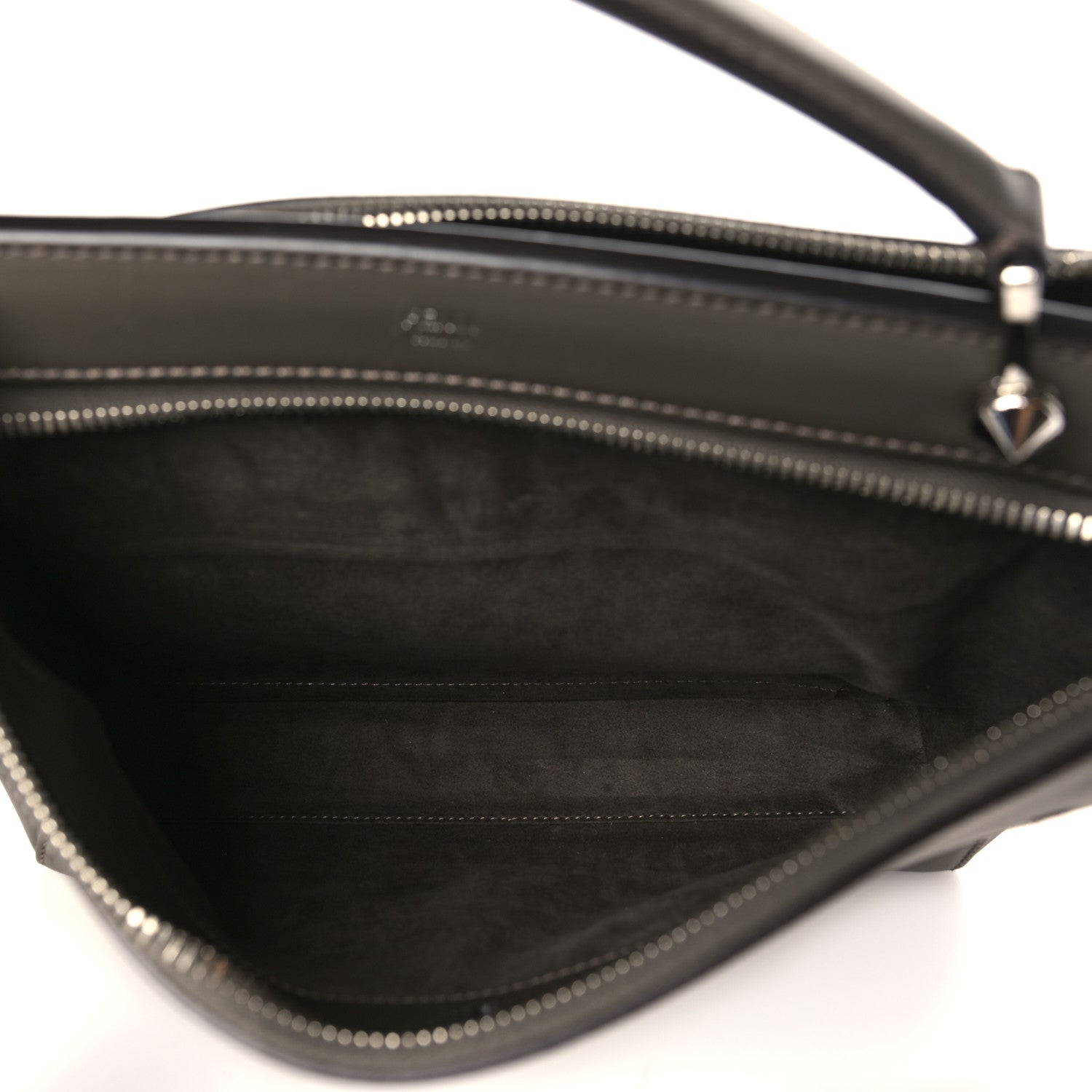 Fendi Vitello Baltico Dolce DotCom Satchel Carbone Menta 6 of 11
