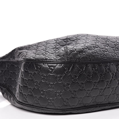Gucci Guccissima Large New Ladies Web Hobo Black 8 of 12