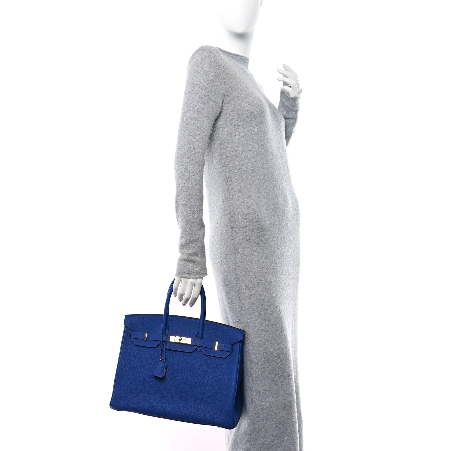Hermes Togo Birkin 35 Bleu Electrique 2 of 11