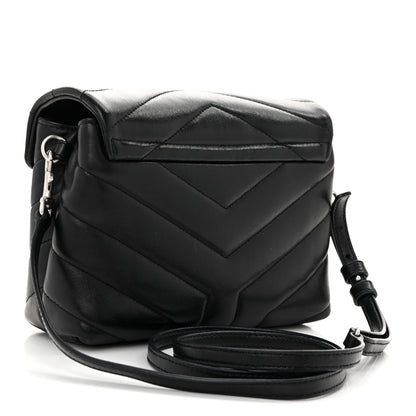 Saint Laurent Calfskin Y Quilted Monogram Toy Loulou Crossbody Bag Black 3 of 15