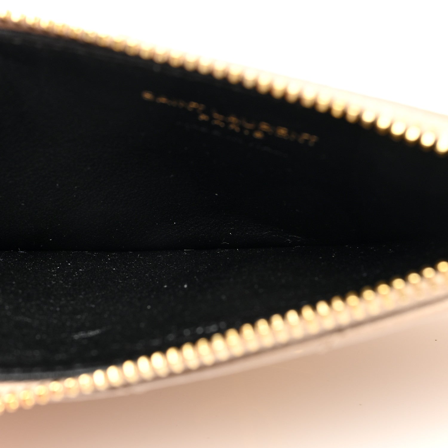 Saint Laurent Monogram Grain de Poudre 5 Fragments Zip Pouch Card Holder Dark Beige 5 of 7