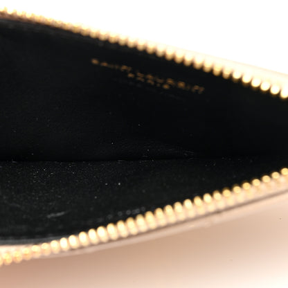 Saint Laurent Monogram Grain de Poudre 5 Fragments Zip Pouch Card Holder Dark Beige 5 of 7