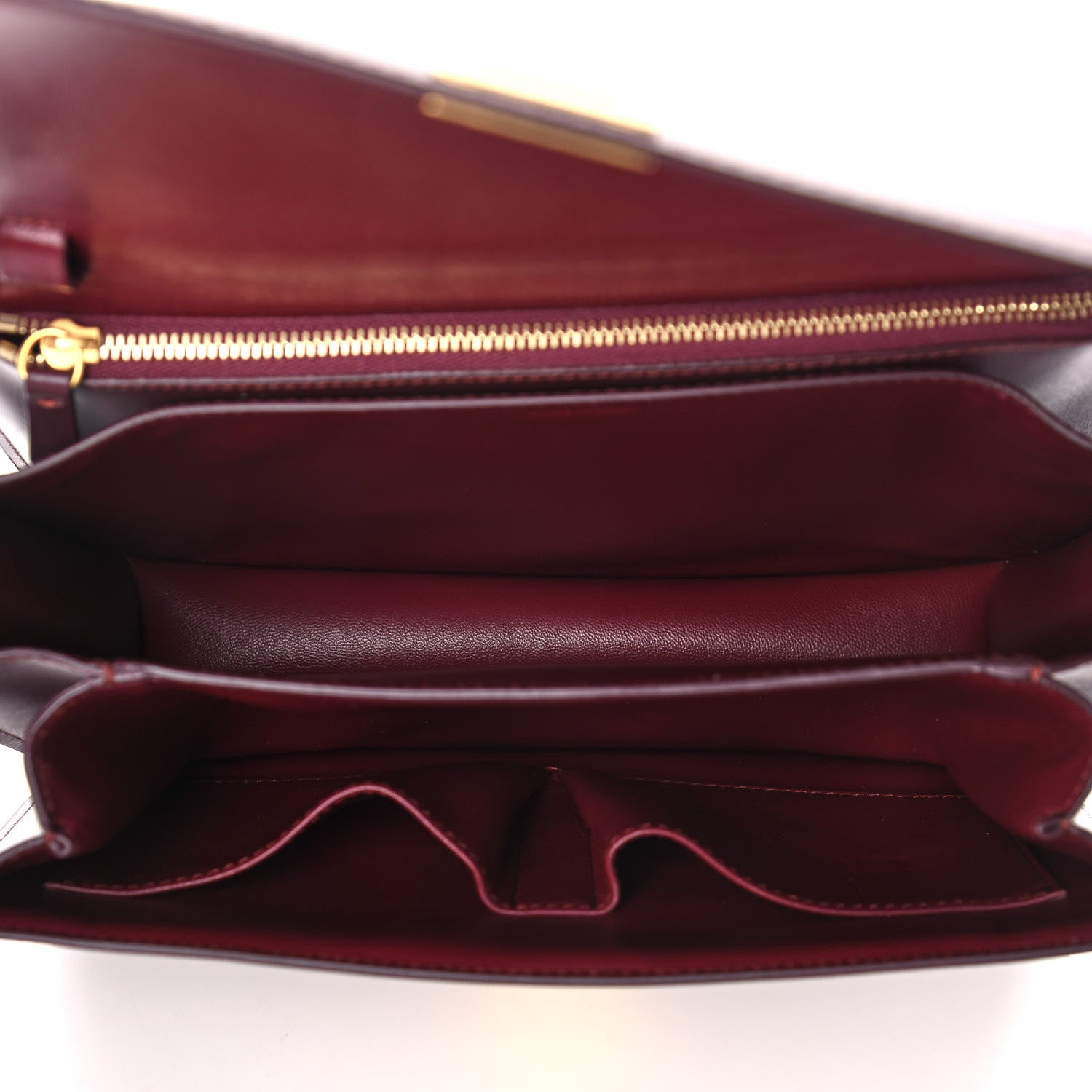 Celine Box Calfskin Medium Classic Box Flap Bag Burgundy 5 of 11