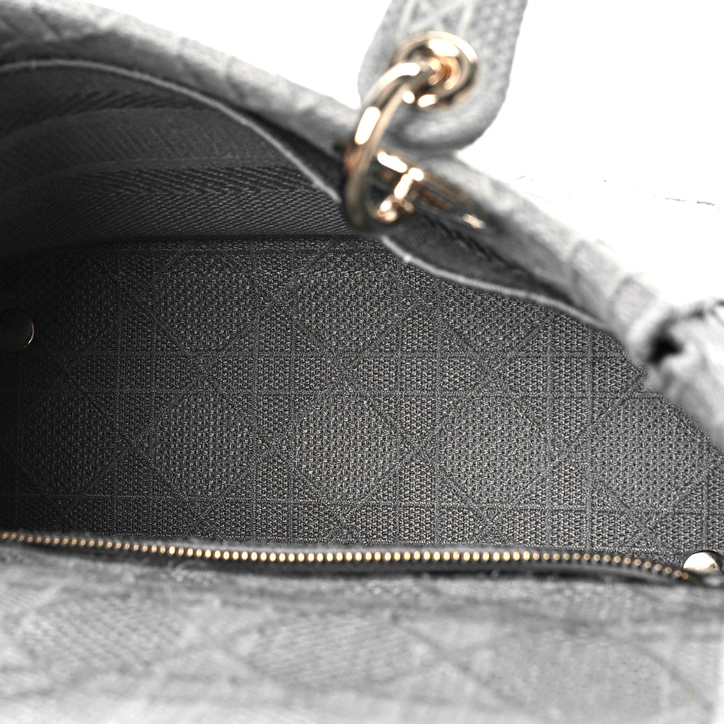 Canvas Embroidered Cannage Medium Lady Gray