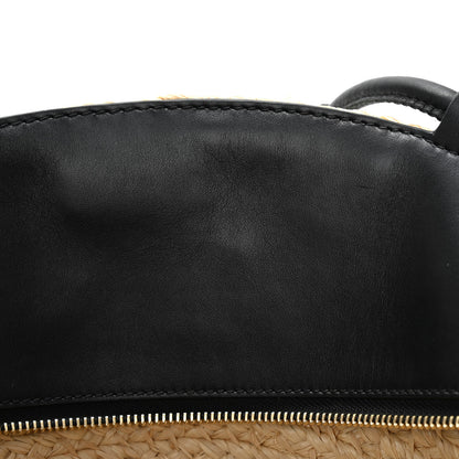 Loewe Raffia Nappa Calfskin Small Paseo Basket Bag Natural Black 11 of 14
