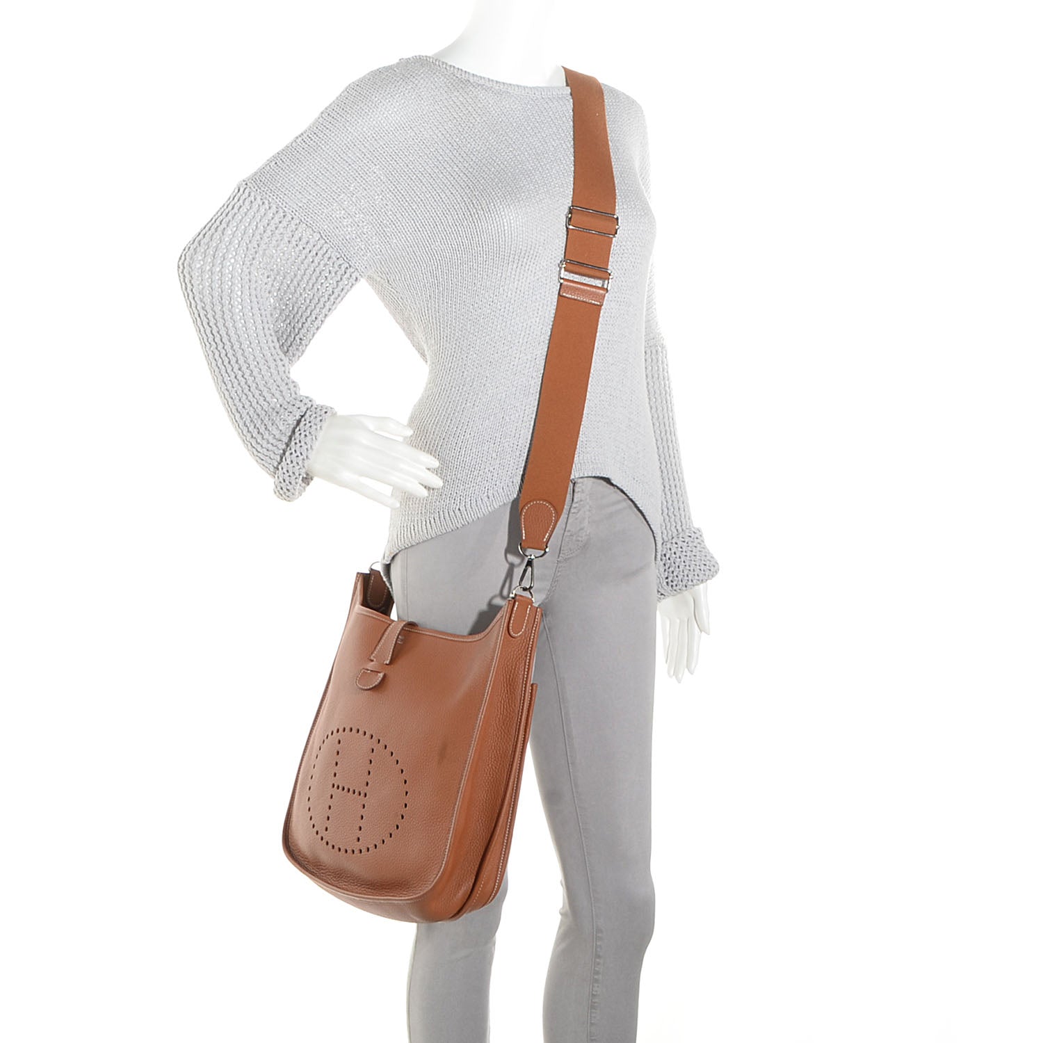 Hermes Taurillon Clemence Evelyne III GM Gold 2 of 12