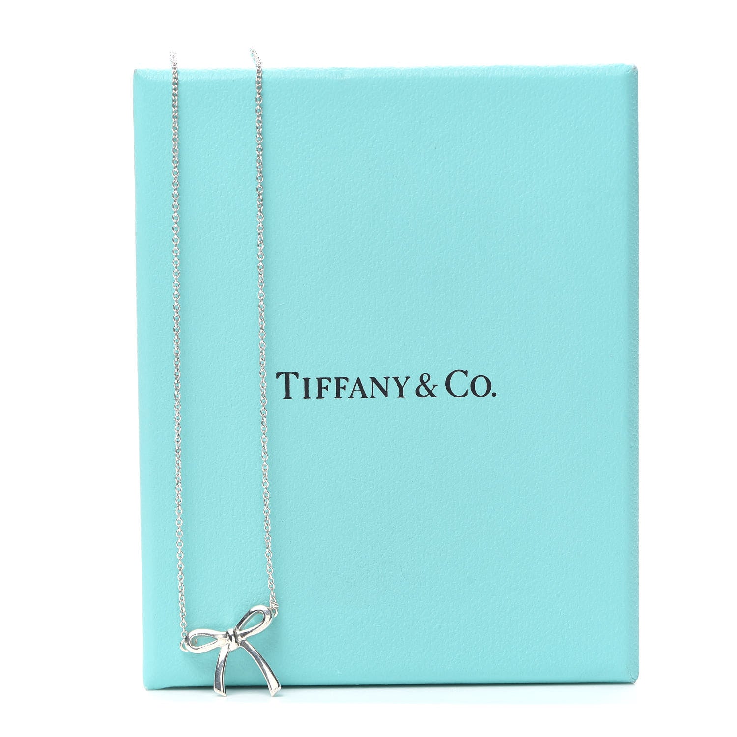 Tiffany Sterling Silver Bow Pendant Necklace 6 of 6