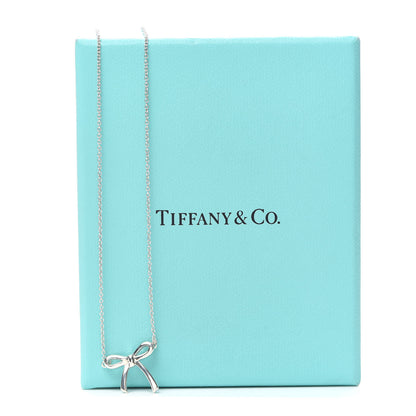 Tiffany Sterling Silver Bow Pendant Necklace 6 of 6