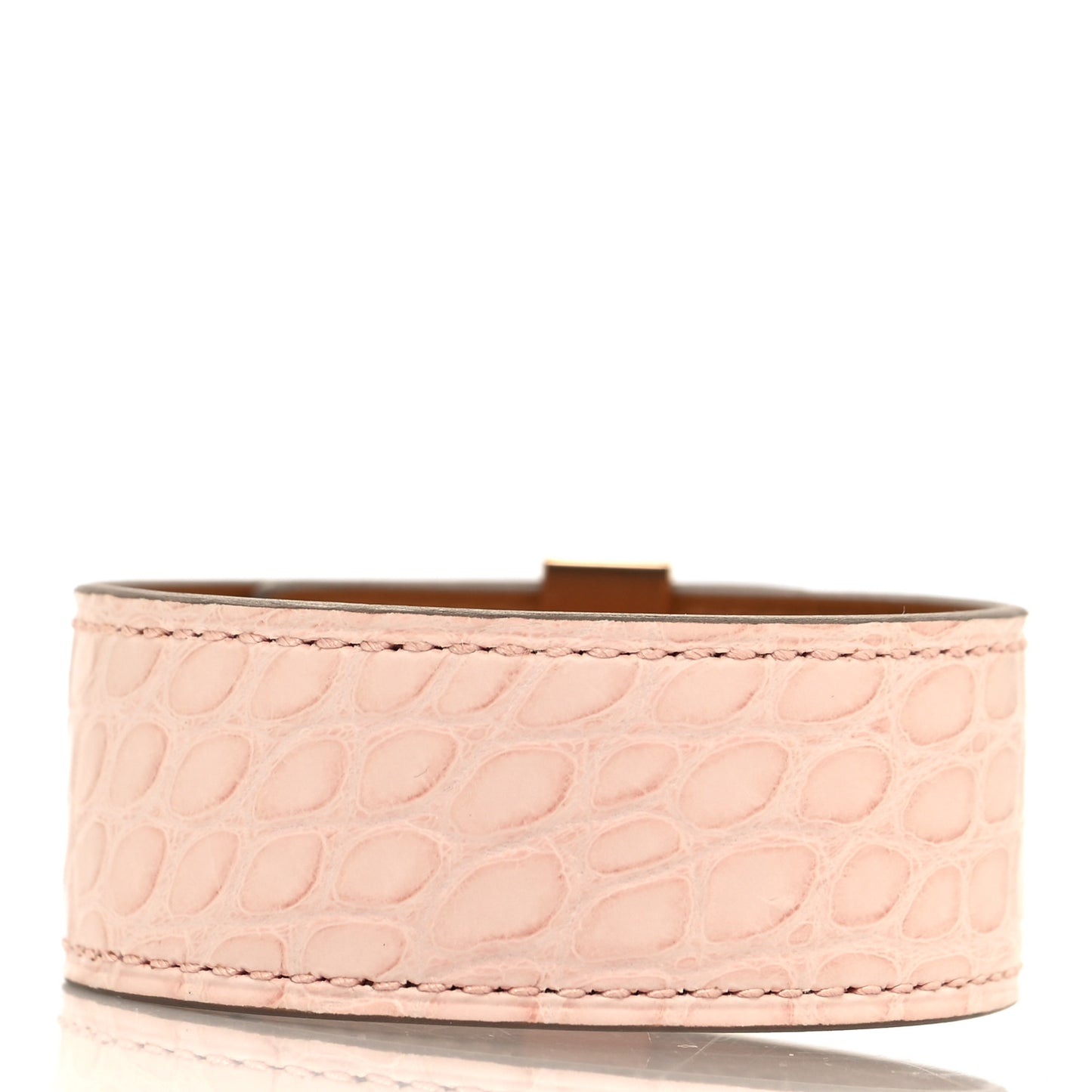 Matte Alligator Collier de Chien CDC 24 Bracelet T2 Rose Pale