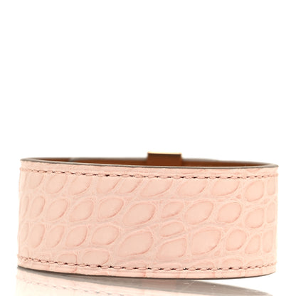Hermes Matte Alligator Collier de Chien CDC 24 Bracelet T2 Rose Pale 3 of 5