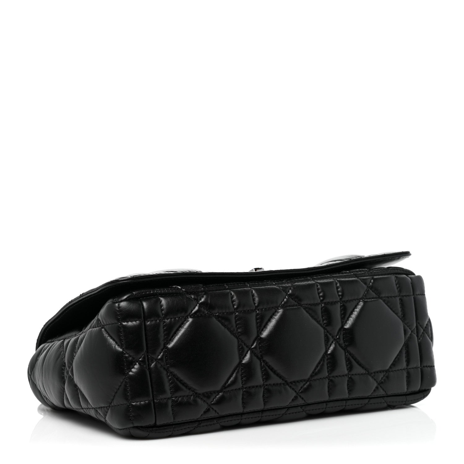 Christian Dior Calfskin Macrocannage Medium Caro Bag Black 4 of 10