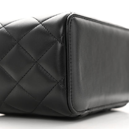 Chanel Lambskin Quilted Small Top Handle Vanity Case With Chain Black 9 of 13
