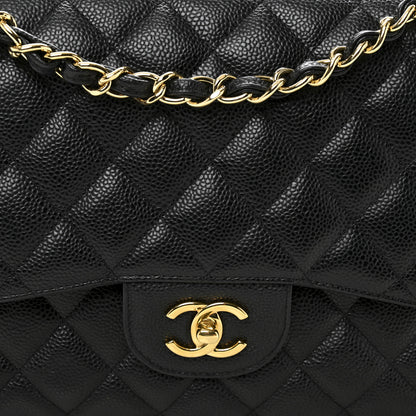 Chanel Caviar Quilted Jumbo Double Flap Black 8 of 10