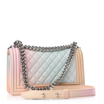 Chanel Caviar Quilted Medium Rainbow Boy Flap Multicolor 3 of 11