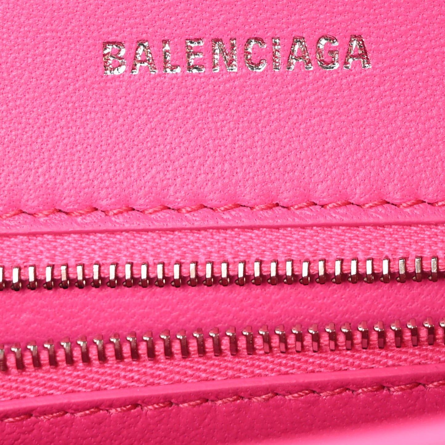 Shiny Box Calfskin Small Hourglass Top Handle Bag Acid Fuchsia