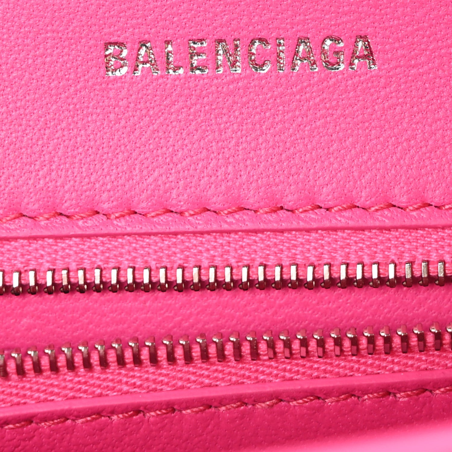 Balenciaga Shiny Box Calfskin Small Hourglass Top Handle Bag Acid Fuchsia 6 of 11