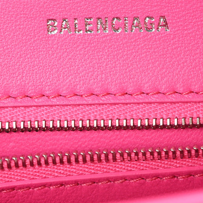 Balenciaga Shiny Box Calfskin Small Hourglass Top Handle Bag Acid Fuchsia 6 of 11