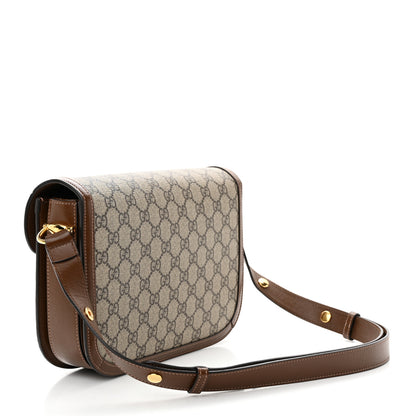 Gucci GG Supreme Monogram Horsebit 1955 Shoulder Bag Beige Brown Sugar 3 of 12
