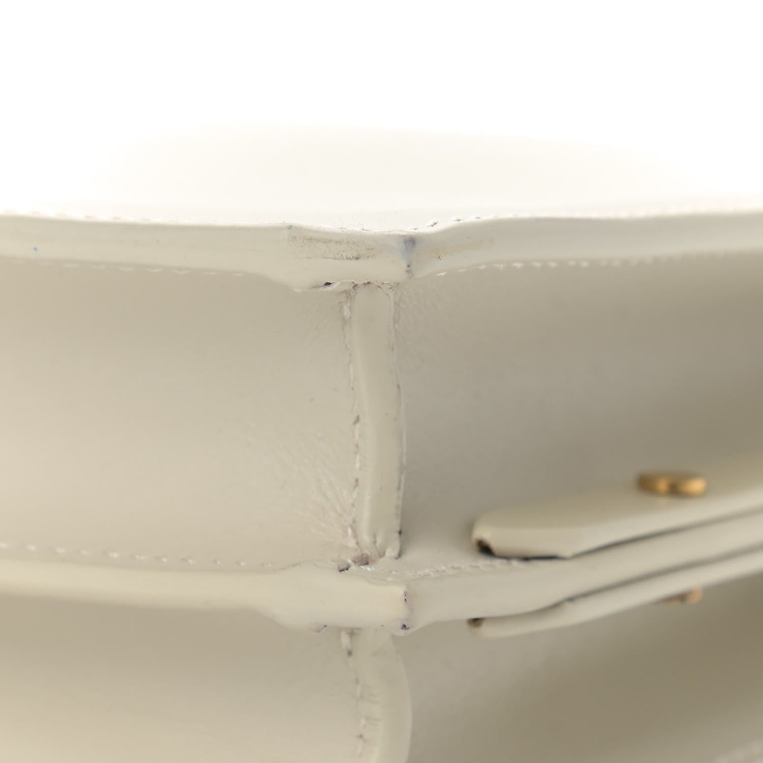 Saint Laurent Smooth Calfskin Monogram Cassandra Clasp Bag Crema Soft 13 of 13