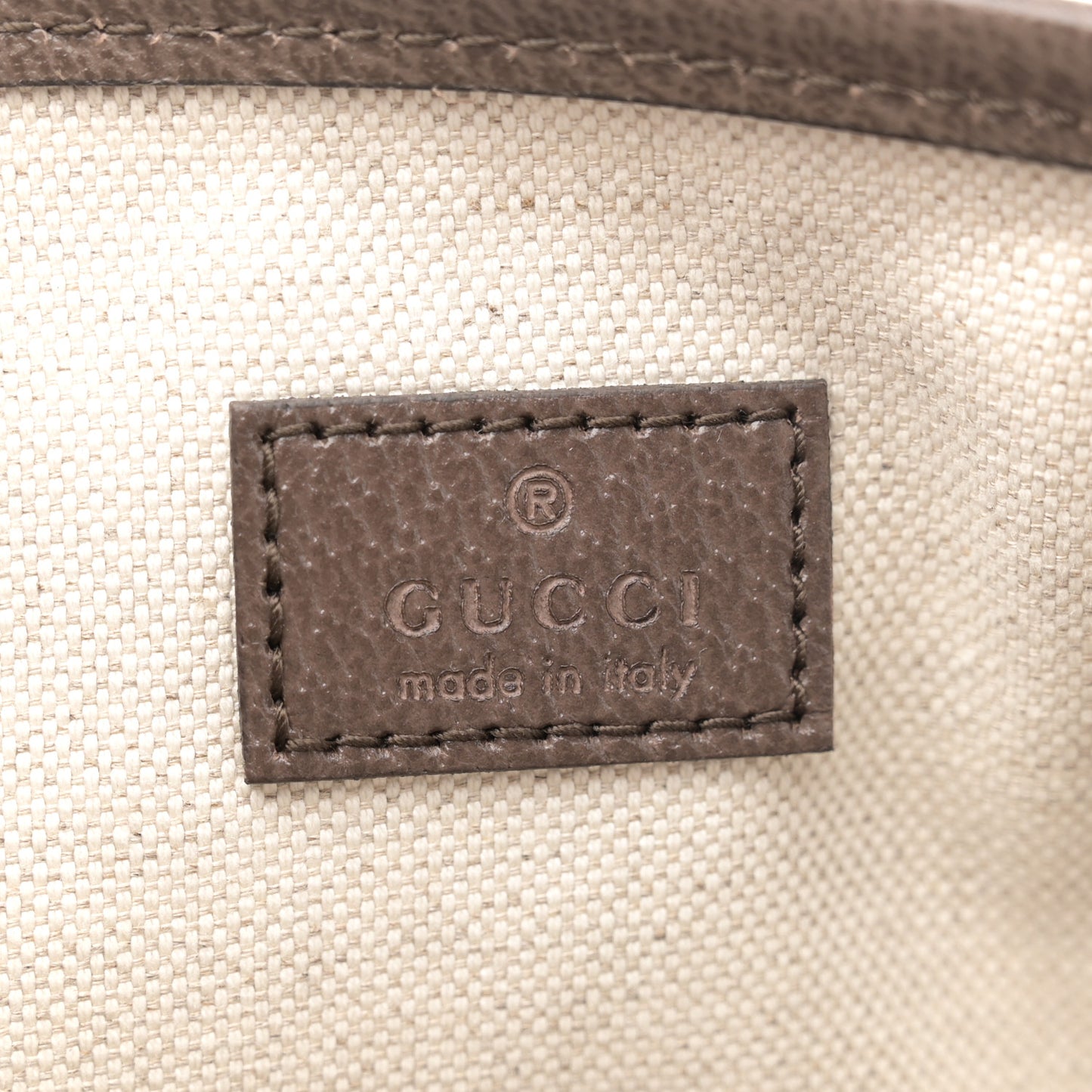 GG Supreme Monogram Textured Calfskin Small Ophidia Shoulder Tote Bag Beige Ebony New Acero