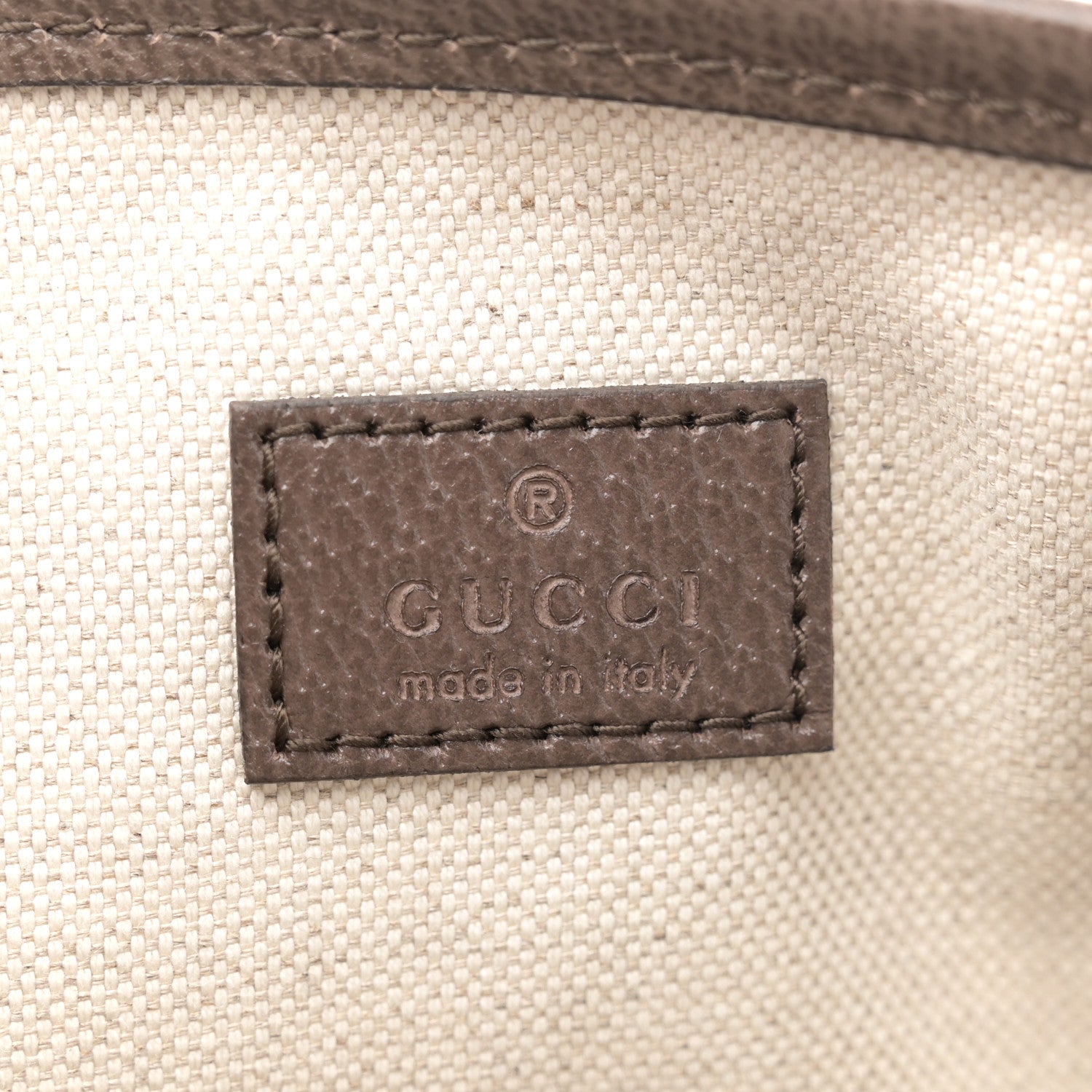 Gucci GG Supreme Monogram Textured Calfskin Small Ophidia Shoulder Tote Bag Beige Ebony New Acero 6 of 11