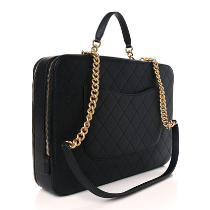 Chanel Caviar Quilted Large Business Briefcase Bag Black 3 of 10
