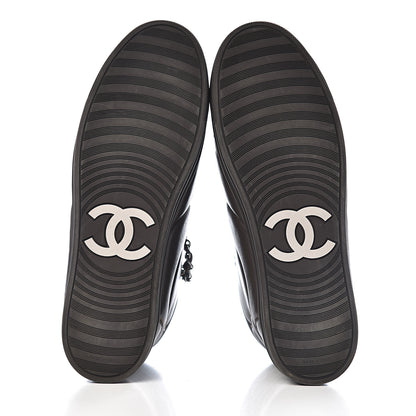 Chanel Calfskin Mens Zipped Sneakers 43 Brown 5 of 10