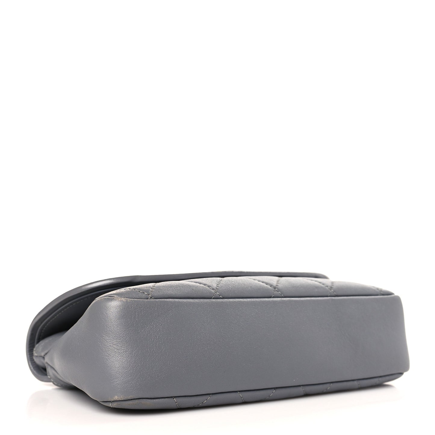 Lambskin Quilted Small La Parisienne Top Handle Flap Grey
