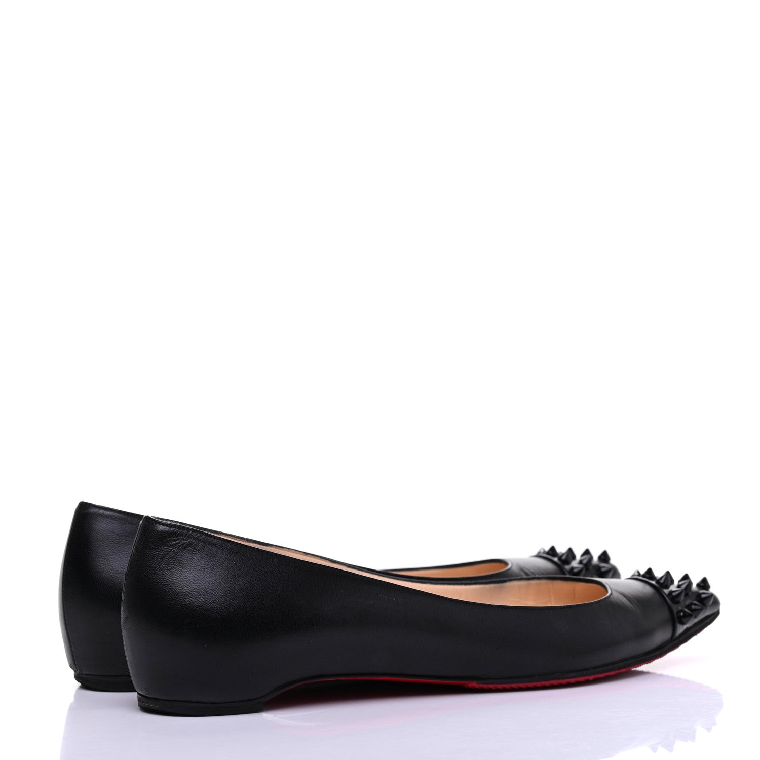 Christian Louboutin Kid Patent Geo Flats 36.5 Black 4 of 23
