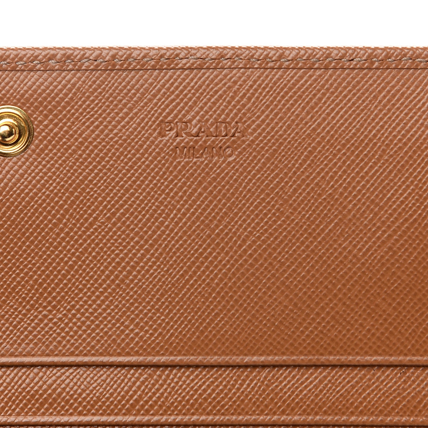 Saffiano Continental Flap Wallet Caramel