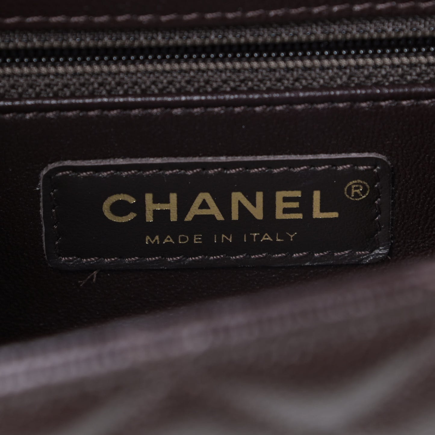 Caviar Quilted Mini Coco Handle Flap Dark Brown