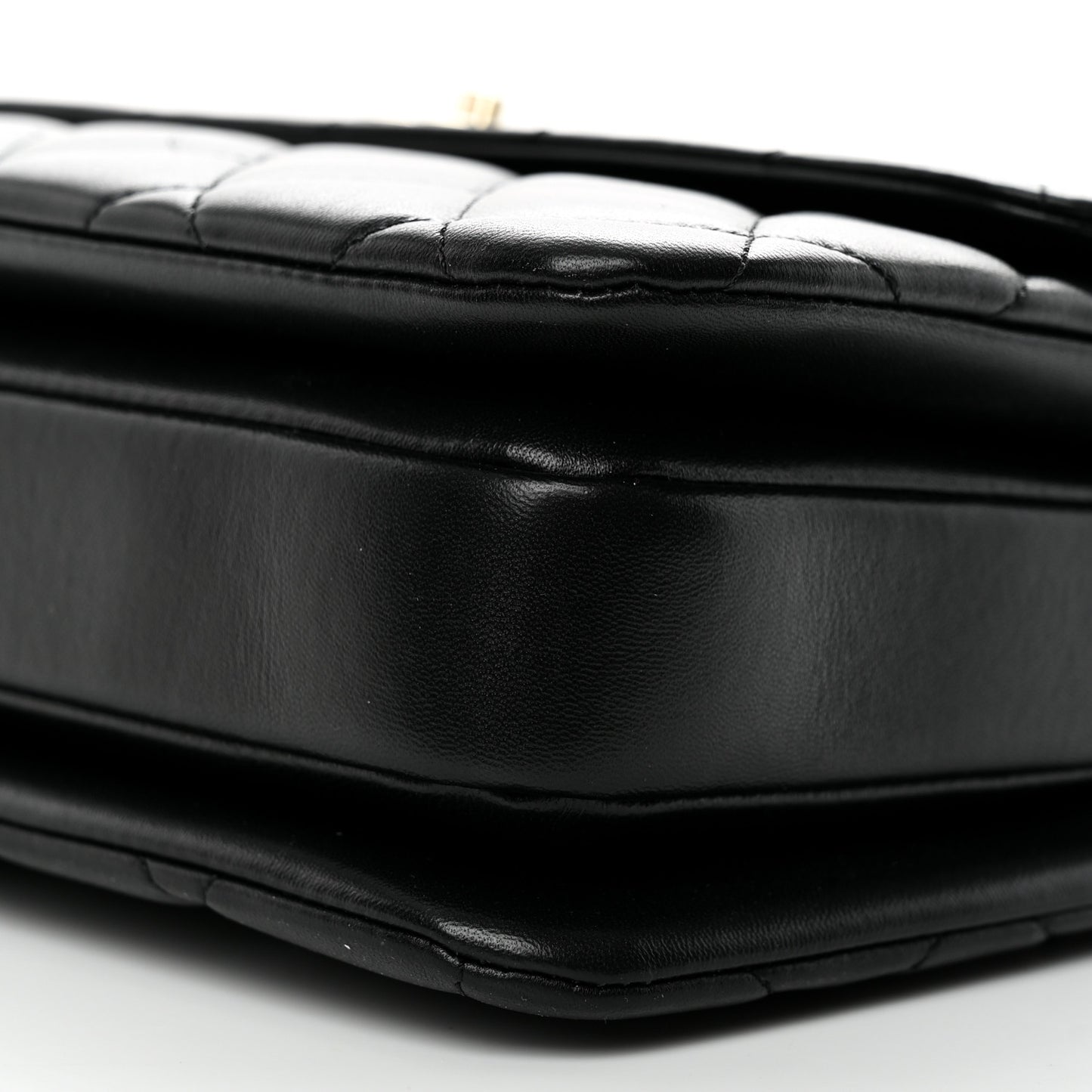 Lambskin Quilted Medium Trendy CC Flap Dual Handle Bag Black
