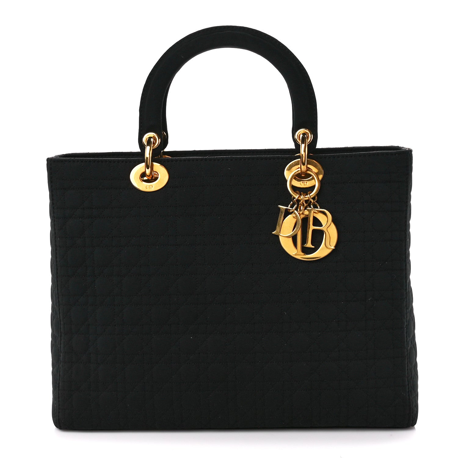 Christian Dior Nylon Cannage Large Lady Dior Black 1 of 10