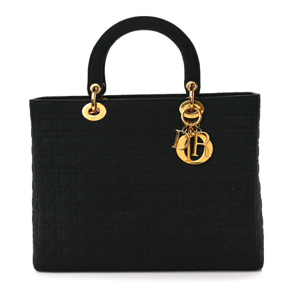 Christian Dior Nylon Cannage Large Lady Dior Black 1 of 10