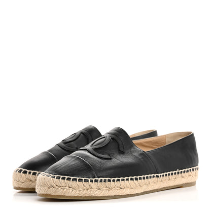 Chanel Lambskin CC Espadrilles 40 Black 4 of 9