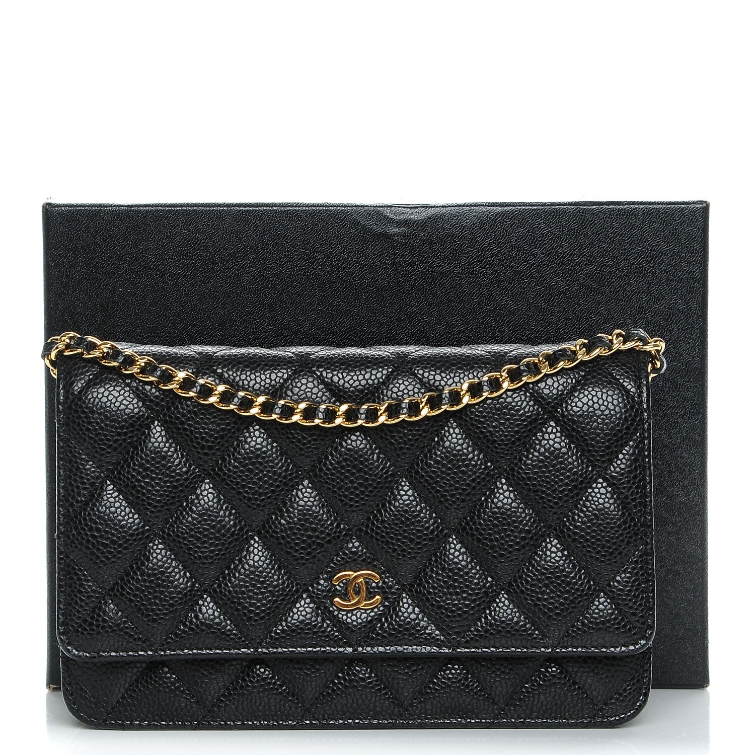 Chanel Caviar Quilted Wallet On Chain WOC Black 9 of 9