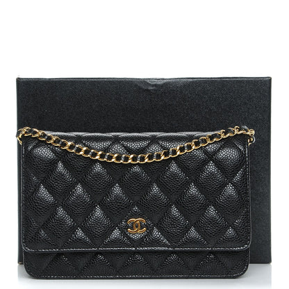 Chanel Caviar Quilted Wallet On Chain WOC Black 9 of 9