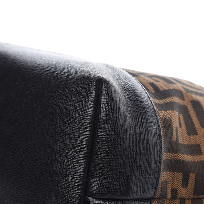 Fendi Zucca Vitello Elite Medium Roll Tote Tobacco Black 12 of 14