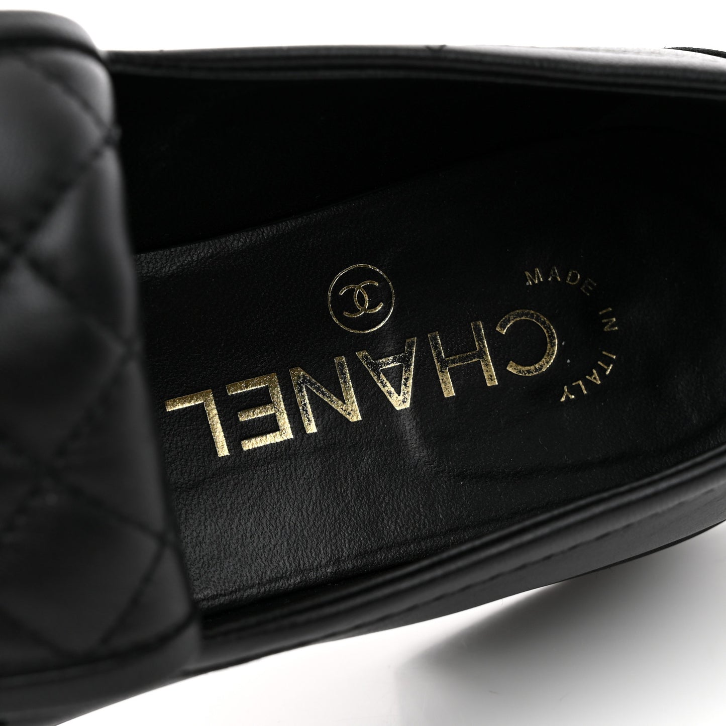 Lambskin Quilted CC Turnlock Loafers 37.5 Black 37.5 Black