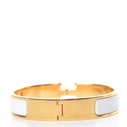 Hermes Enamel Narrow Clic Clac H Bracelet PM White 3 of 5