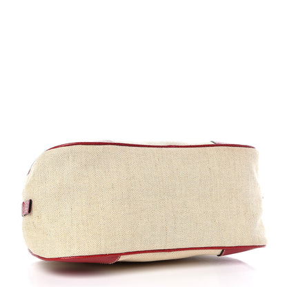 Prada Canvas Boston Bag Red 4 of 7