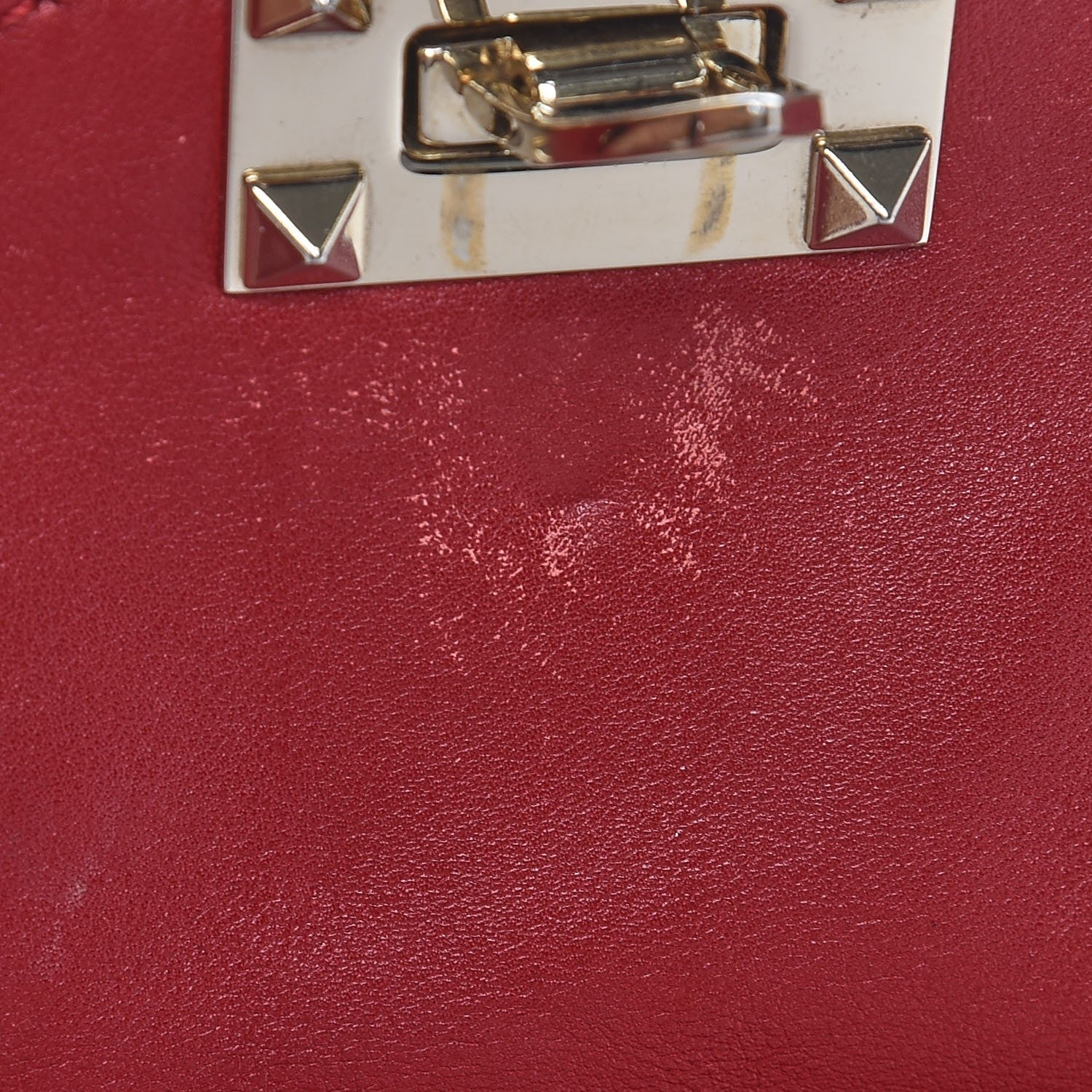 Valentino Garavani Vitello Medium Rockstud Tote Rosso Valentino 9 of 12