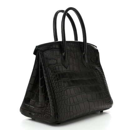 Hermes Matte Alligator Birkin 30 So Black 3 of 11