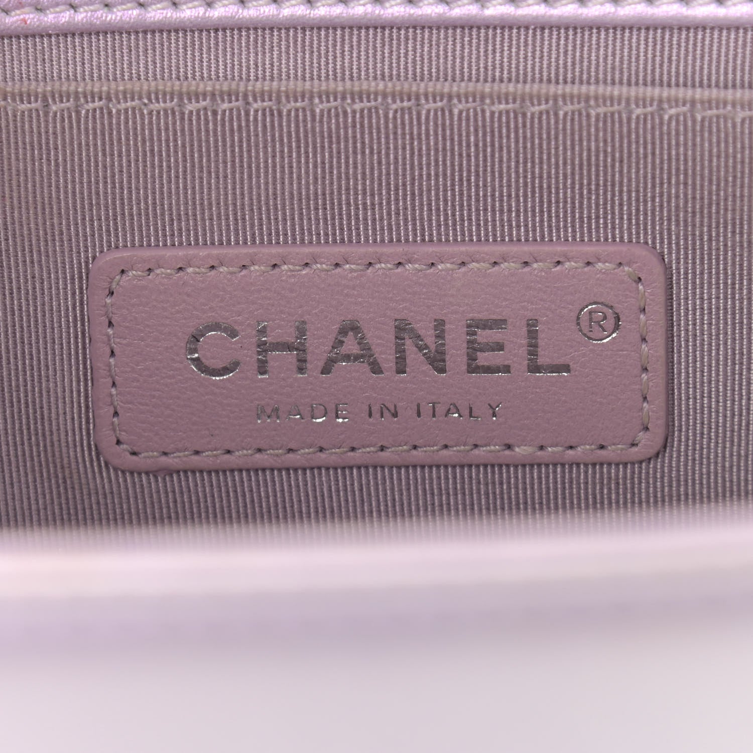 Chanel Metallic Lambskin Chevron Quilted Medium Boy Flap Purple 6 of 21