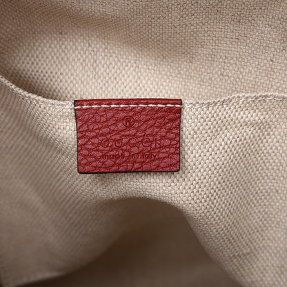 Gucci Pebbled Calfskin Bi-Color Soho Chain Backpack Red Navy 6 of 7