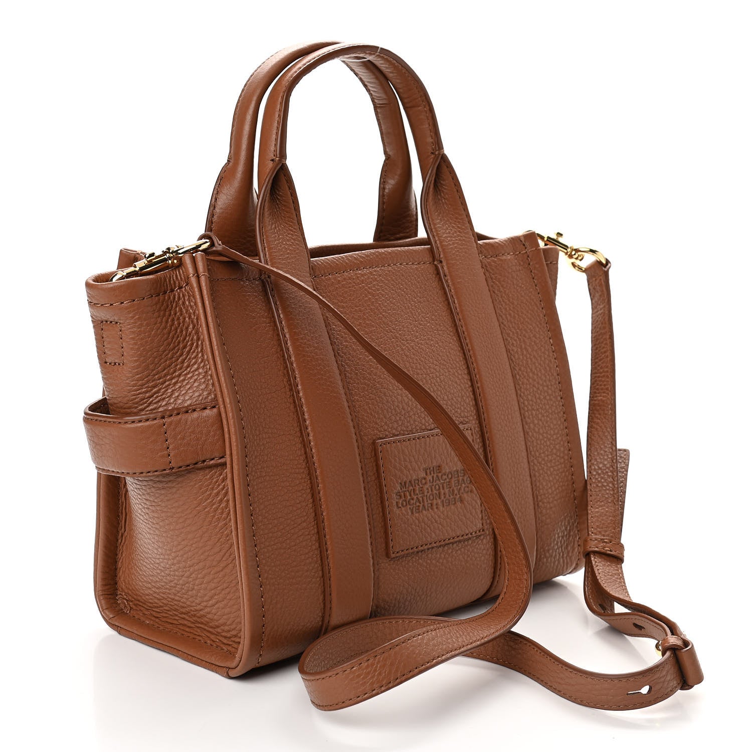 Marc Jacobs Grained Calfskin Small The Tote Bag Argan Oil 3 of 10