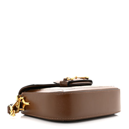 Gucci GG Supreme Monogram Web Mini Horsebit 1955 Shoulder Bag Beige Brown Sugar 4 of 10