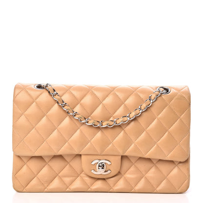 Chanel Lambskin Quilted Medium Double Flap Beige 1 of 19