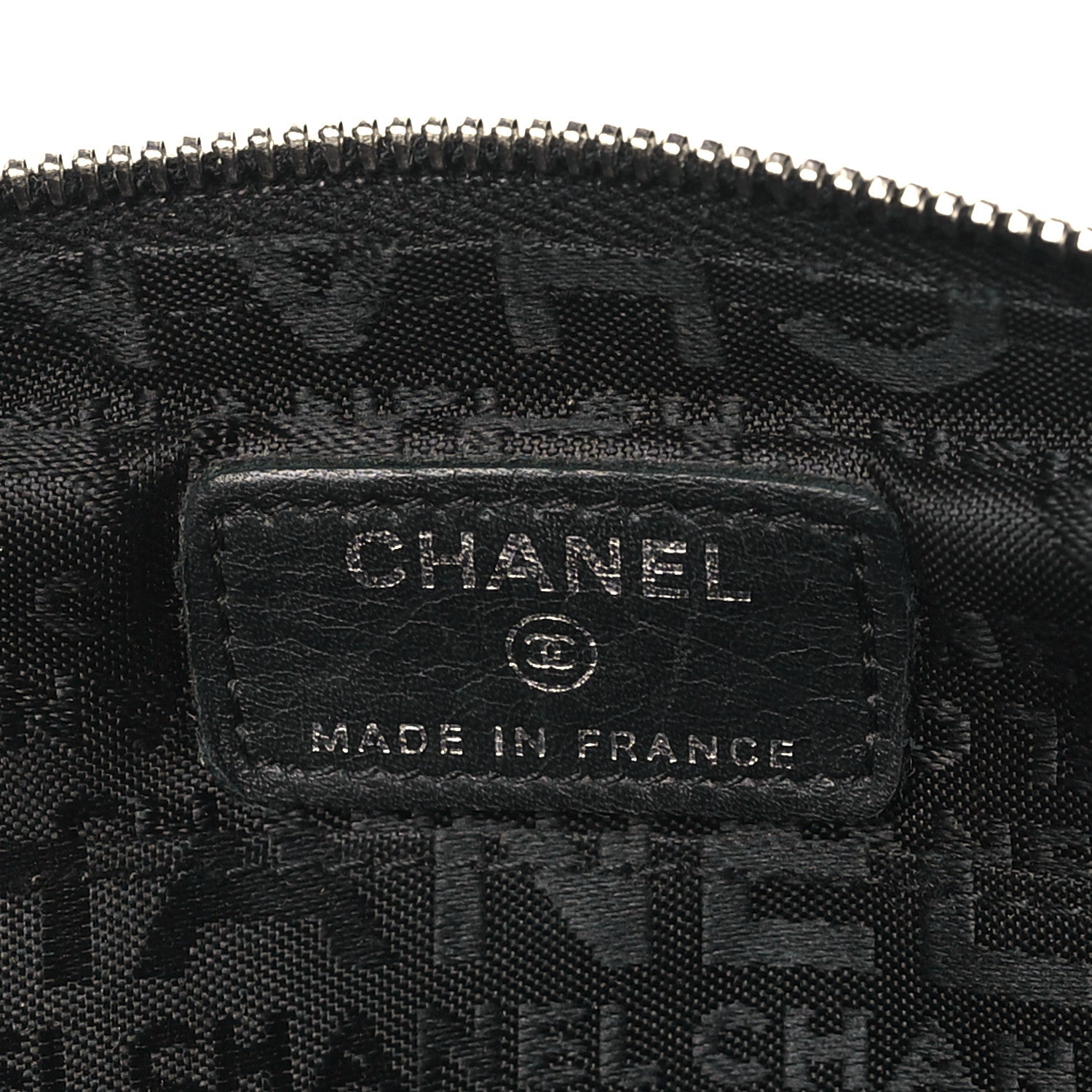 Chanel Aged Calfskin Quilted Cambon Cosmetic Case Black 6 of 10