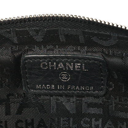 Chanel Aged Calfskin Quilted Cambon Cosmetic Case Black 6 of 10